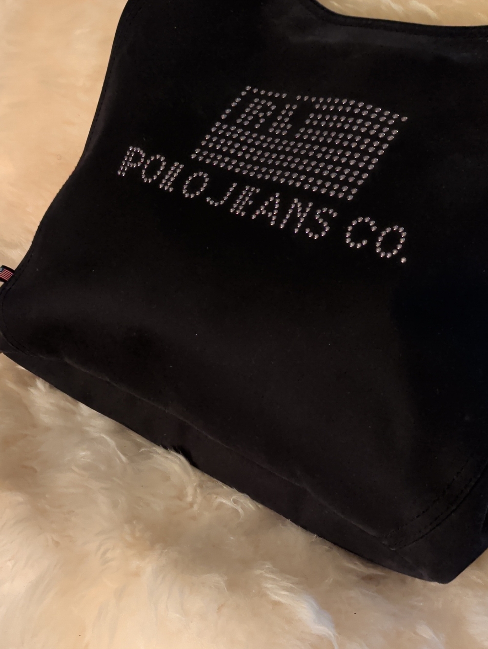 Ralph Lauren Polo Jeans&Co. Black Rhinestone Shoulder Bag - Picture 2 of 12